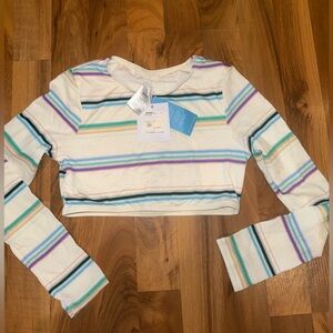 O’Neill girls crop rashguard swim top size 14‎ vacation swim NWT bathing suit